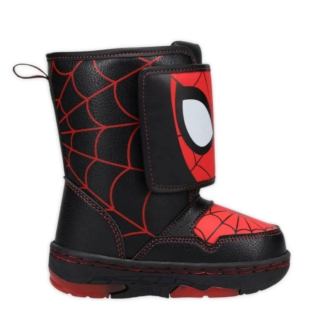 Spider-Man by Marvel Toddler Boys Winter Light-up Mid-Calf Boot Size 7